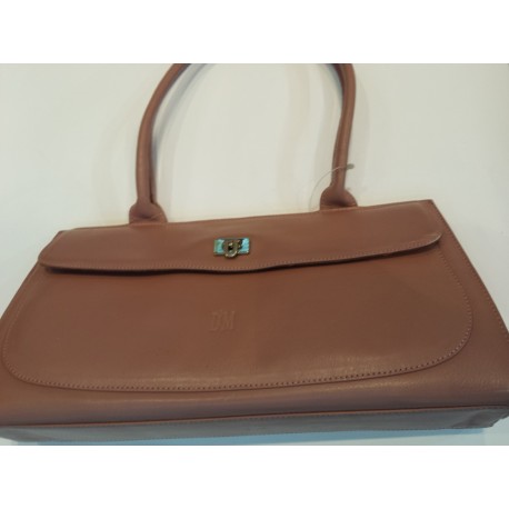 Bolso piel Martinetti. Color rosa palo
