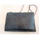 Cartera bolso azul coco piel cordon colgar