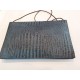 Cartera bolso azul coco piel cordon colgar